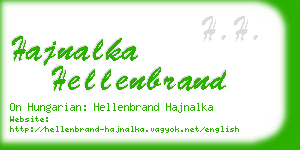 hajnalka hellenbrand business card